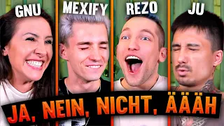 Dumme JA NEIN NICHT Challenge mit REZO, JULIEN, GNU und MEXIFY