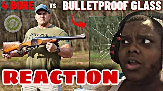 Let's React: 4 Bore Rifle vs Bulletproof Glass (The Biggest Rifle Ever !!!) W/@kentuckyballistics