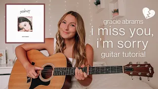 gracie abrams i miss you i’m sorry guitar tutorial (easy chords) // Nena Shelby