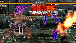 Tekken 5 Jinpachi Unlock And Gameplay | Tekken 5 PPSSPP