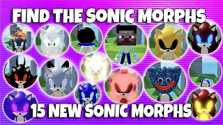 ROBLOX - Find The Hedgehog Morphs / Find The Sonic Morphs - 15 New Sonic Morphs