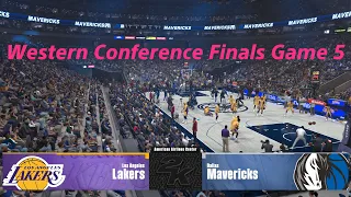 Lakers vs Mavericks Western Conference Finals Game 5 | Mock NBA 2K24 Playoffs