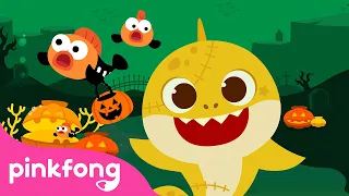 Zumbis Tubarões do Dia das Bruxas | 🎃 Halloween Infantil | Baby Shark|Pinkfong Canções para crianças