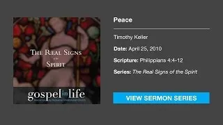 Peace – Timothy Keller [Sermon]