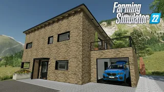 FS22 - BUILDING the FAMILY Modern HOUSE - Farming Simulator 2022 Placeable Building Mod