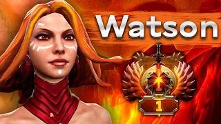 Топ 1 ранг против Яторо! Ватсон на Лине - Watson Lina DOTA 2