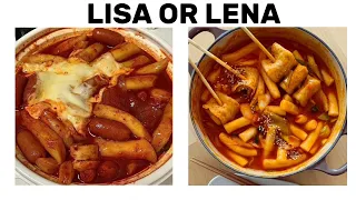 LISA OR LENA CHALLENGE💭💋🤟🏻Food version🍲🥮🍳🍪🍶🥜🫑🥖🫒🍉🍓