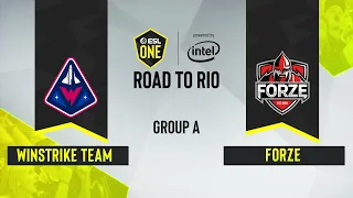 CS:GO - forZe vs. Winstrike Team [Overpass] Map 1 - ESL One: Road to Rio - Group A - CIS