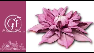 How to make a leather flower,  Clematis Josephine , Video Tutotial and a Bonus Book, Trailer