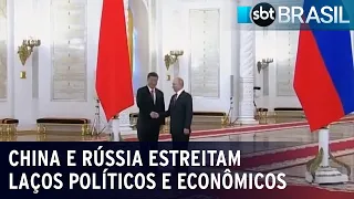 China e Rússia estreitam laços políticos e econômicos | SBT Brasil (21/03/23)