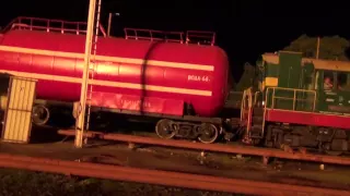 2015-06-09 Пожар на нефтебазе БРСМ Прибыл второй пожарный поезд