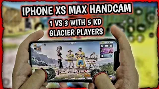 IPHONE XS MAX | 3 CONQUEROR PLAYERS VS ME | 1 VS 3 HANDCAM GAMEPLAY