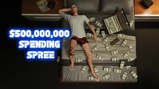 GTA 5 ONLINE $500,000,000 SPENDING SPREE BUYING EVERYTHING IN THE GAME (SHARKCARD GIVEAWAY)