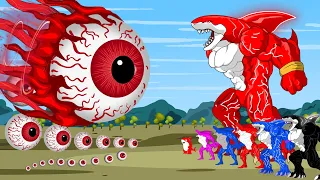 Evolution of SHARKZILLA vs GIANT EYEBALL MONSTERS: If Boundary Changes? | Godzilla Cartoon Animation