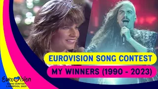 EUROVISION SONG CONTEST: My Winners for Each Year (1990 - 2023)