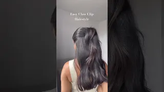 easy claw clip hairstyle #hairhacks #cutehairstyle #hairtutorial #easyhairstyle