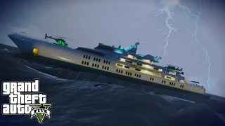 Massive Waves MOD (GTA V) Trying to Survive in a Yacht & More!