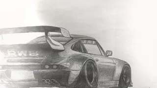 -Car Drawing- RWB Porsche 911