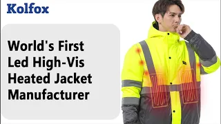 World's Best warm and bright LED Hi Vis Heated Jacket Manufacturer-Kolfox Heated Apparel