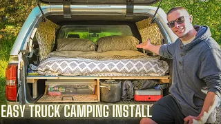 EASY truck camping install! - Start to Finish