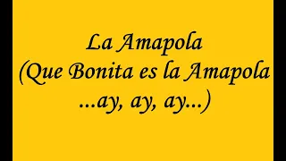 Partitura La Amapola - Canción Popular