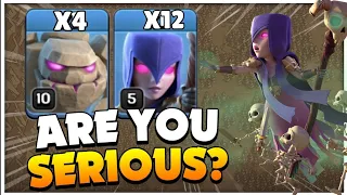 Best Th13 Strongest CWL Attack | 4 Golem + 12 Witch | Th13 Attack Strategy 2023 Clash of Clans Live