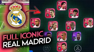 La MEJOR plantilla FULL ICONIC del REAL MADRID *Rotísima* | PES 2021 Mobile | Rabanillo