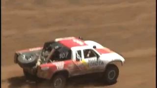 1990 Baja 500 Ivan Stewart and Robby Gordon helicopter footage.