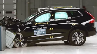 2023 Volvo XC60 updated moderate overlap crash test (extended footage)