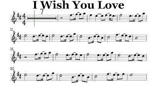 I Wish You Love Alto Sax Sheet Music Backing Track Play Along Partitura