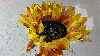 Ep. 92 HOW I MAKE BIG MOSAIC SUNFLOWERS and prepping two other substrates!