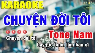 Karaoke Chuyện Đời Tôi Tone Nam Nhạc Sống | Trọng Hiếu