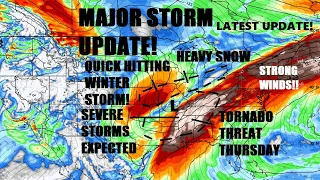 Major storm update! Still watching a tornado threat! Quick hitting Winter storm for many! Latest!