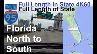 I-95 FL Full State 4K60 and Key West via Highways Southbound