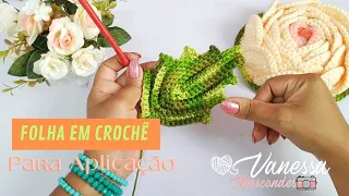 Folhas em Crochê 🍃 Para aplicação ( Trilho de Mesa Abacaxi duplo). Parte 2/4 @VanessaMarcondes