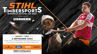 STIHL TIMBERSPORTS® European Nations Rookie Cup 2023 - German commentary