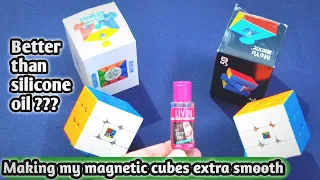 Trying hair serum as a lubricant in both my magnetic cubes | making them smooth and fast