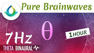 Pure Theta Waves (7 Hz) Binaural Beats | 1H