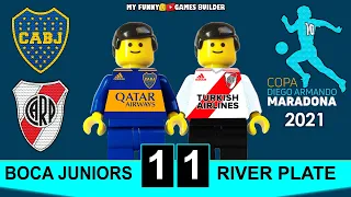 Boca Juniors 1x1 River Plate • Superclásico Copa 2021 • All Goals Highlights Lego Football