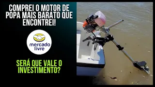 Eu comprei o motor de popa mais barato do Mercado Livre! Sera que funciona?