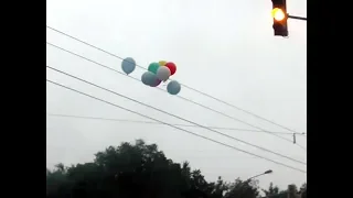 Тропический ливень и гроза в Москве 16.07.2019.