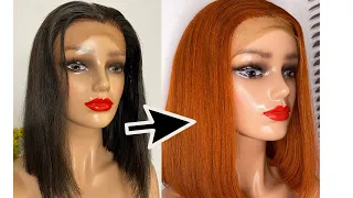 HOW TO DYE HAIR FROM BLACK TO GINGER | WATER COLOR METHOD.