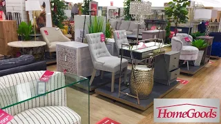 HOMEGOODS HOME FURNITURE SOFAS ARMCHAIRS TABLES CONSOLES SHOP WITH ME SHOPPING STORE WALK THROUGH