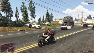 GTA 5 - BEST MOTORCYCLE + POLICE CHASE (CARBON RS)