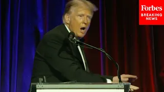 Trump Does Mocking Impression Of Biden's Walk, Ability To Get Off Stage