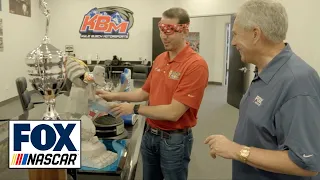 Kyle Busch shows Darrell Waltrip where he keeps his 200+ NASCAR trophies | NASCAR on FOX