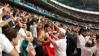 ENGLAND FANS SINGING 'SWEET CAROLINE' AFTER ENGLANDS 2-0 WIN AGAINST GERMANY IN THEIR EURO 2020 GAME