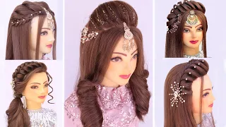 5 Wedding hairstyles kashees l Quick open hairstyle for wedding l bridal hairstyle l Front Variation