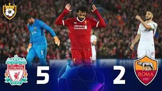 أفضل مباراة لمحمد صلاح مع ليفربول 🔥 ◄ ليفربول 5-2 روما ● دوري الابطال [2018] ❤️ FHD