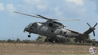 Aviation MT - Italian Navy AgustaWestland EH101 departing Luqa - Malta International Airshow 2023